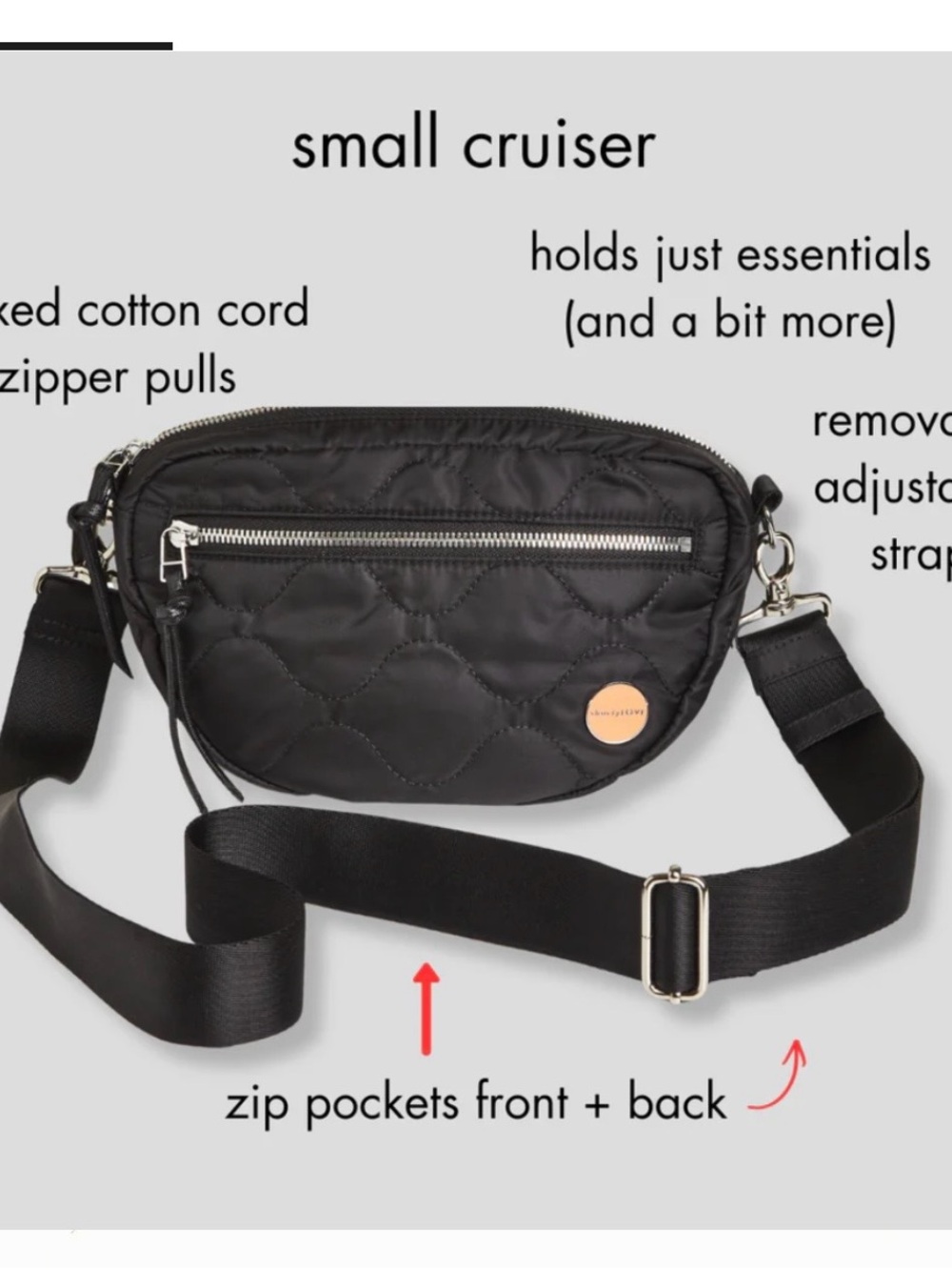 Shortylove Cruiser Small Quilted Crossbody Bag - Picture 4 of 6